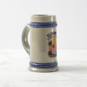 Sommerliche Gemütsverfassung Vintage Bierglas (Vorderseite Links)