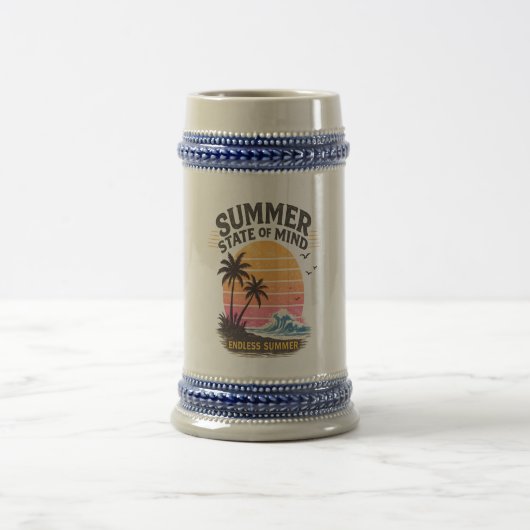 Sommerliche Gemütsverfassung Vintage Bierglas (Mittel)