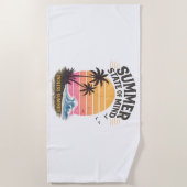 Sommerliche Gemütsverfassung Vintage Strandtuch (Vorderseite)