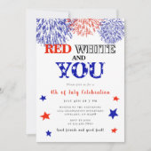 Sommerliche GRILLEN 4. Juli Einladung (Vorderseite)