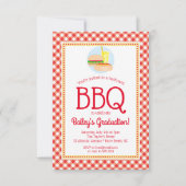 Sommerliche GRILLEN Graduation Party Grillen Picni Einladung (Vorderseite)