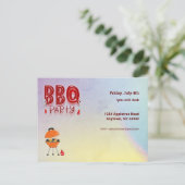 Sommerliche GRILLEN individuelle Einladung Postkarte (Stehend Vorderseite)