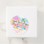 Sommerliche Halloween Pool Geburtstagsrunde Geschenkanhänger (Beispiel)