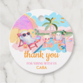 Sommerliche Halloween Pool Geburtstagsrunde Geschenkanhänger (Vorderseite)