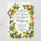 Sommerliche Hochzeit im Mittelmeer Einladung (Vorne/Hinten)