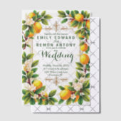 Sommerliche Hochzeit im Mittelmeer Pergament Einladungen (Versetzt (Einladung))