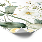 Sommerliche Hochzeit mit Sitzplan im Wildblumenfel Poster (Ecke)