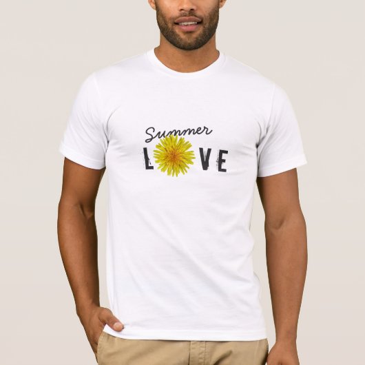 Sommerliche Liebe Happy Gelbe Blume alle Farben T-Shirt (Vorderseite)