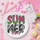 Sommerliche Papierplatte Pappteller (Party)