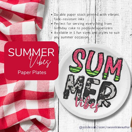 Sommerliche Papierplatte Pappteller