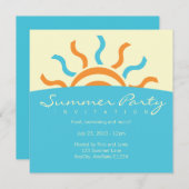 Sommerliche Party Einladung (Vorne/Hinten)
