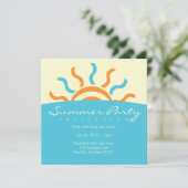 Sommerliche Party Einladung (Stehend Vorderseite)