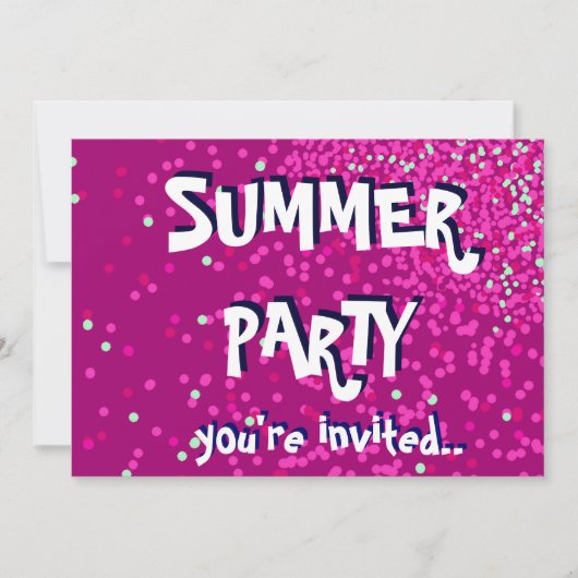 Sommerliche Party Einladung (Vorderseite)