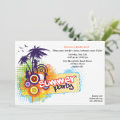 Sommerliche Party Einladung (Stehend Vorderseite)