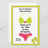 Sommerliche Party Einladung (Vorne/Hinten)