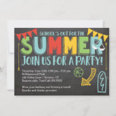 Sommerliche Party Einladung-Schule ist vorbei Einladung (Vorderseite)