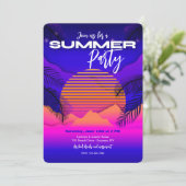 Sommerliche Party Einladungen (Stehend Vorderseite)