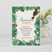 Sommerliche Party Einladungen (Stehend Vorderseite)