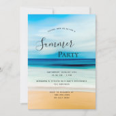 Sommerliche Party Küstenstrandeinladung Einladung (Vorderseite)