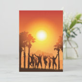 Sommerliche Party Tanzveranstaltung Einladung (Stehend Vorderseite)