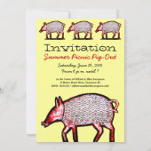 Sommerliche Picknick-Out-Einladung - Folkkunstschw Einladung (Rückseite)