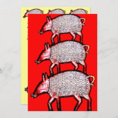 Sommerliche Picknick-Out-Einladung - Folkkunstschw Einladung (Vorne/Hinten)