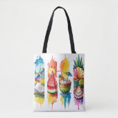 SOMMERLICHE PINSELSTRICHSZENEN TASCHE (Vorderseite)