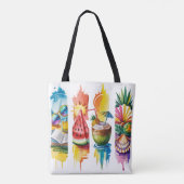 SOMMERLICHE PINSELSTRICHSZENEN TASCHE (Rückseite)