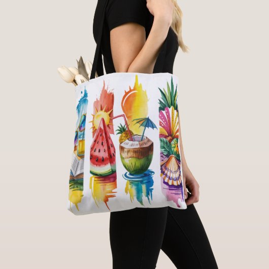 SOMMERLICHE PINSELSTRICHSZENEN TASCHE (Von Nahem)