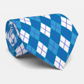 Sommerliche Raute im Ozean Blau und Weiß Krawatte (Gerollt)