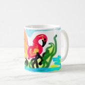 Sommerliche rosa Flamingos liebenswert Kaffeetasse (VorderseiteRechts)