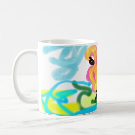 Sommerliche rosa Flamingos liebenswert Kaffeetasse (Links)