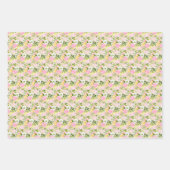 Sommerliche rosa und gelbe Blumen und Blätter (Vorderseite 2)