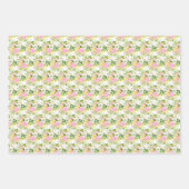 Sommerliche rosa und gelbe Blumen und Blätter (Vorderseite)