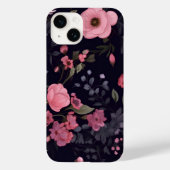 Sommerliche Rose auf schwarz Case-Mate iPhone Hülle (Rückseite)