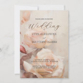 Sommerliche Rose Hochzeit Einladung (Vorderseite)