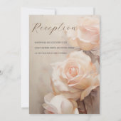 Sommerliche Rose Hochzeit Einladung (Rückseite)