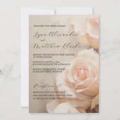 Sommerliche Rose Hochzeit und UAWG Einladung (Vorderseite)