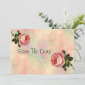 Sommerliche Rose Save the Date (Stehend Vorderseite)