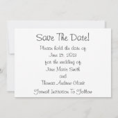 Sommerliche Rose Save the Date (Rückseite)