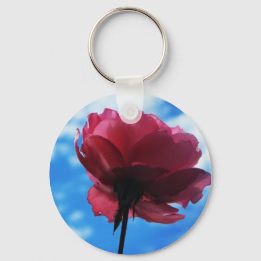 Sommerliche Rose Schlüsselanhänger (Vorderseite)