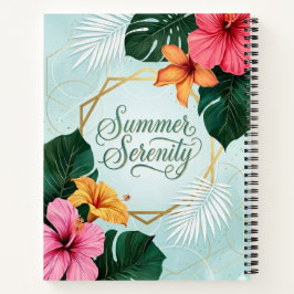  Sommerliche Ruhe Tropischer Hibiskus Blumen  Notizblock