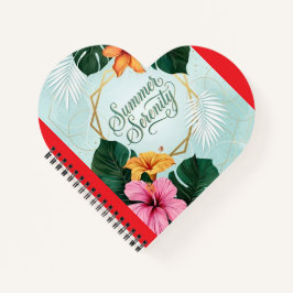  Sommerliche Ruhe Tropischer Hibiskus Floral  Notizblock