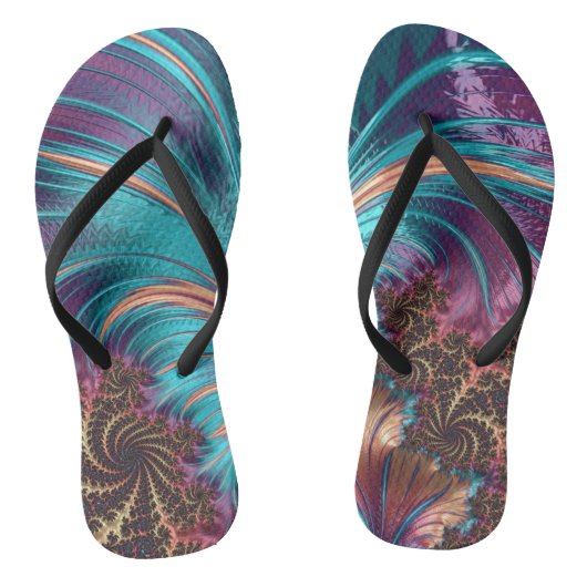 Sommerliche Schönheit - Atemberaubend & lebhaft Badesandalen (Fußbett)