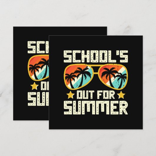 Sommerliche Schule Einladung (Vorne/Hinten)