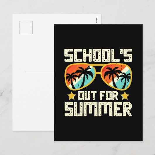 Sommerliche Schule Feiertagspostkarte (Vorne/Hinten)