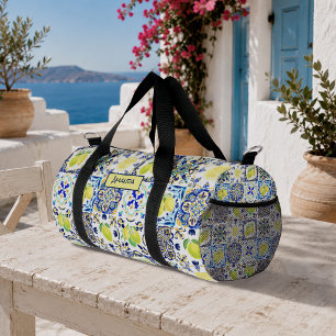 Sommerliche sizilianische Zitrusfrüchte Mittelmeer Duffle Bag