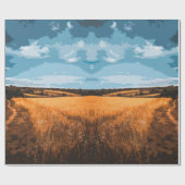 Sommerliche sonnige Landstraße Goldenes rustikales Geschenkpapier (Flach)