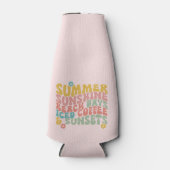 Sommerliche Sprichwort Retro Beach Ice Coffee Suns Flaschenkühler (Vorderseite)