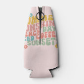 Sommerliche Sprichwort Retro Beach Ice Coffee Suns Flaschenkühler (Rückseite)